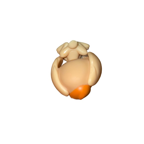 littlest pet shop # 480 orange lop eared bunny rabbit with pink & purple eyes - Picture 5 of 7